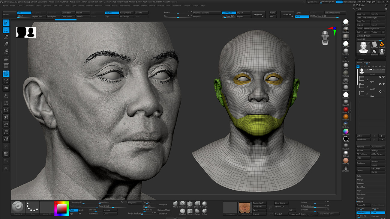 Download Zbrush head sculpt